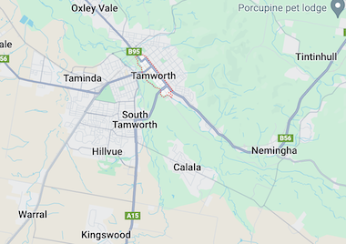 Tamworth map