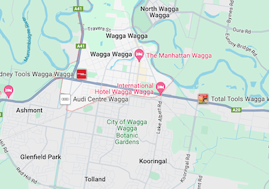 Wagga Wagga map