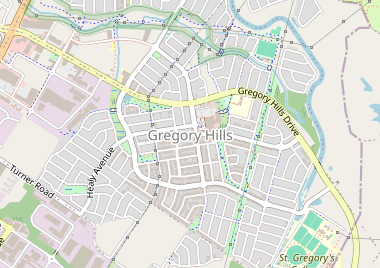 Gregory Hills map