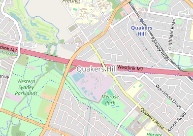 Quakers Hill map