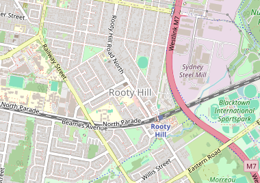 Rooty Hill map