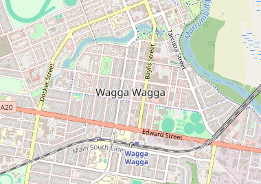 Wagga Wagga map